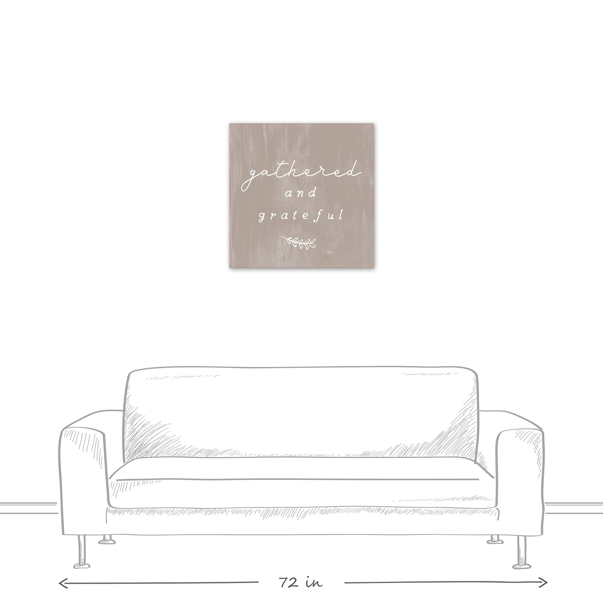 Gathered And Grateful 24" x 24" Canvas Wall Art